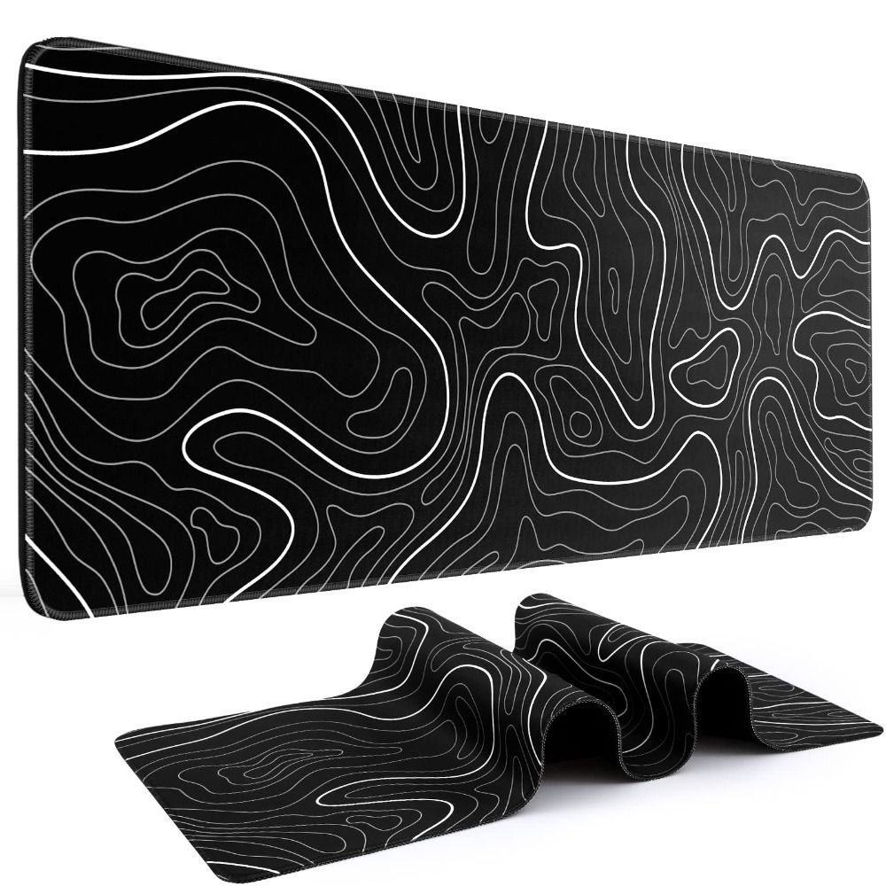 Gaming Keyboard And Mouse Pad - Professional Gaming Topographic Shape Gaming Mouse