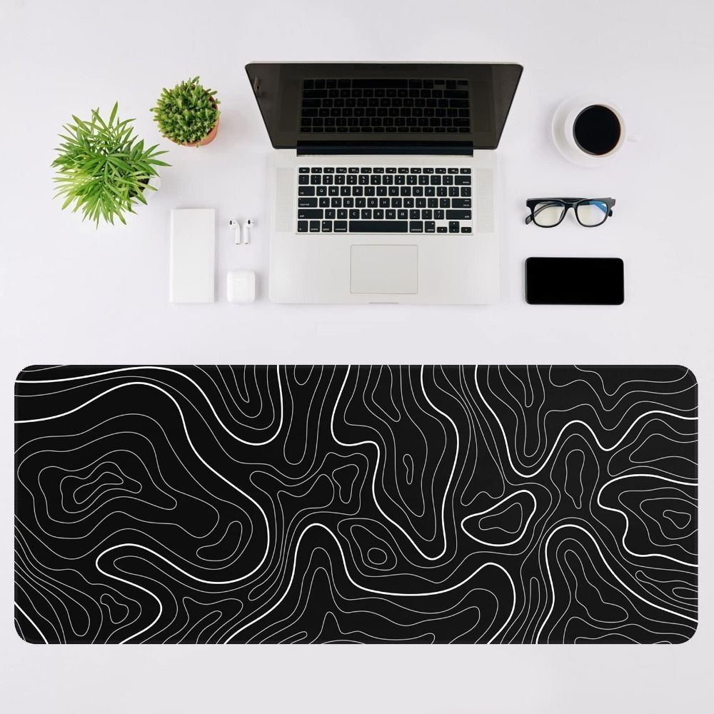 Gaming Keyboard And Mouse Pad - Professional Gaming Topographic Shape Gaming Mouse