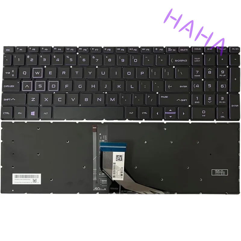 Gaming Keyboard Hp - H+ Purple Keyboard Backlight Backlit Replacement