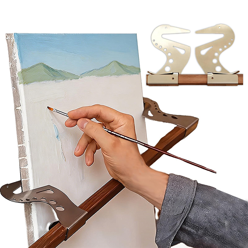 Wrist Rest Wood - Adjustable Easel Hand Rest Support Bar
