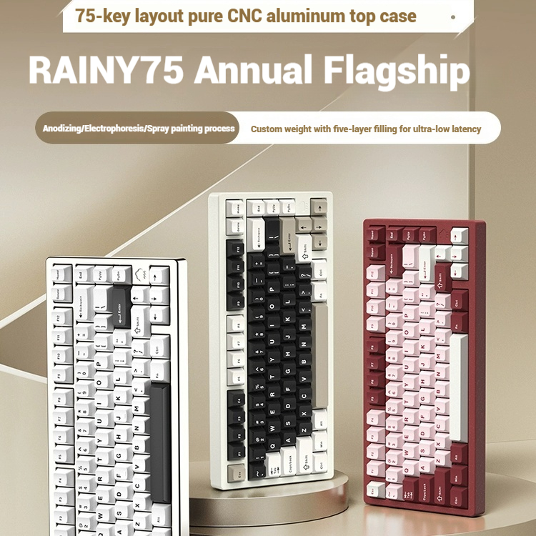 Gaming Keyboard Bluetooth - Wireless Bluetooth RAINY75 Customized Gaming Keyboard