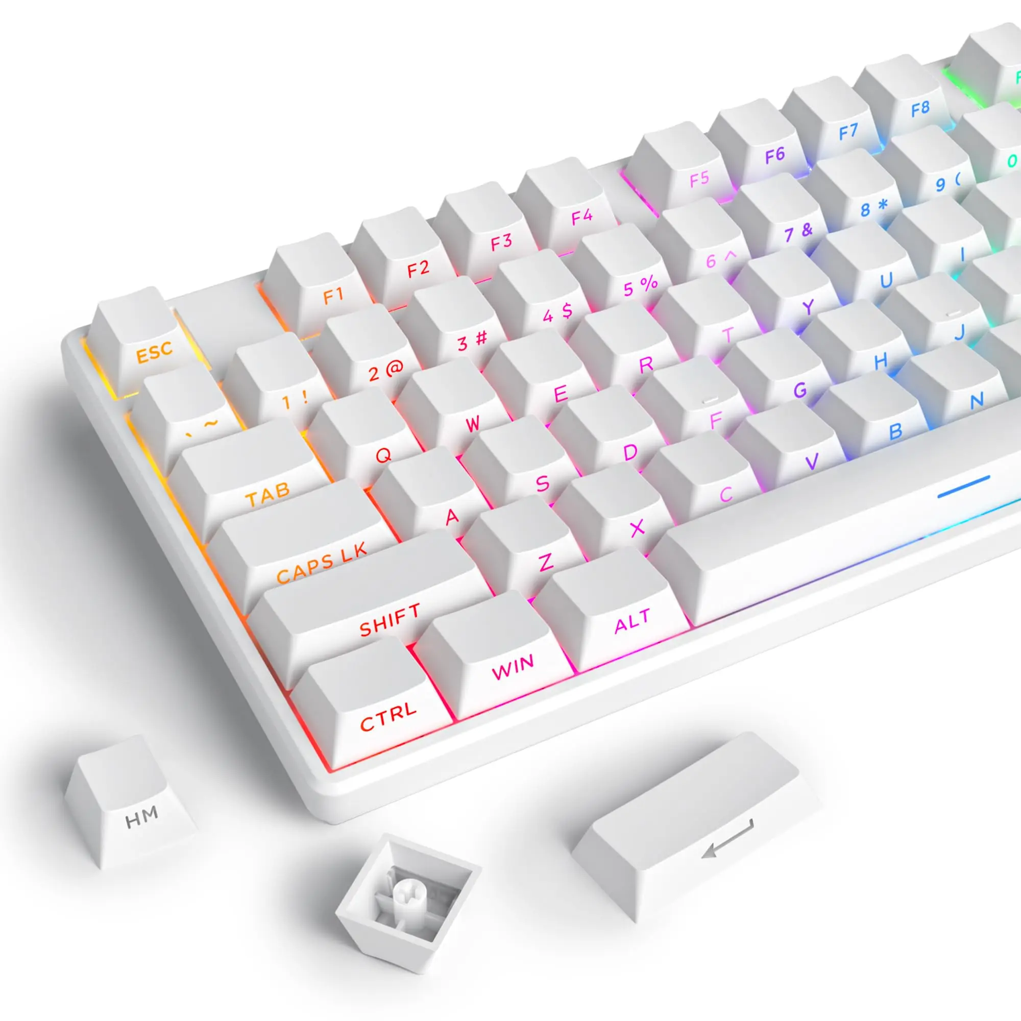 134 Keys Double Shot PBT Keyca - Keyboard Gaming Black review and price