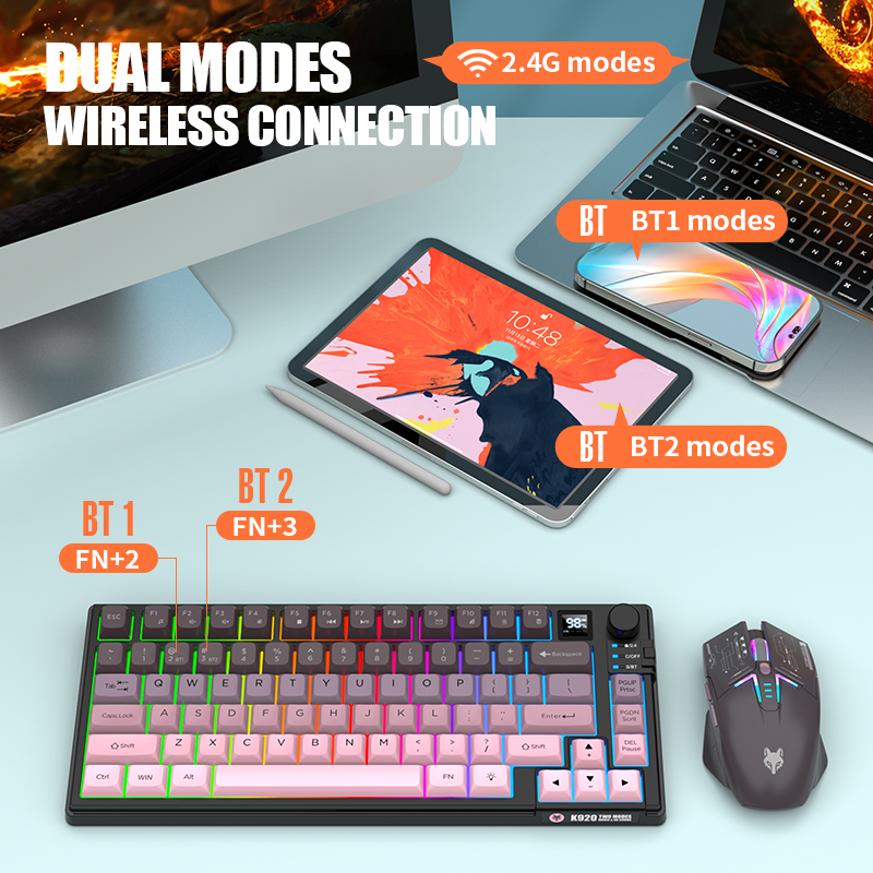 Dual-Mode 2.4G Bluetooth Wirel - Gaming Keyboard Bluetooth review and price