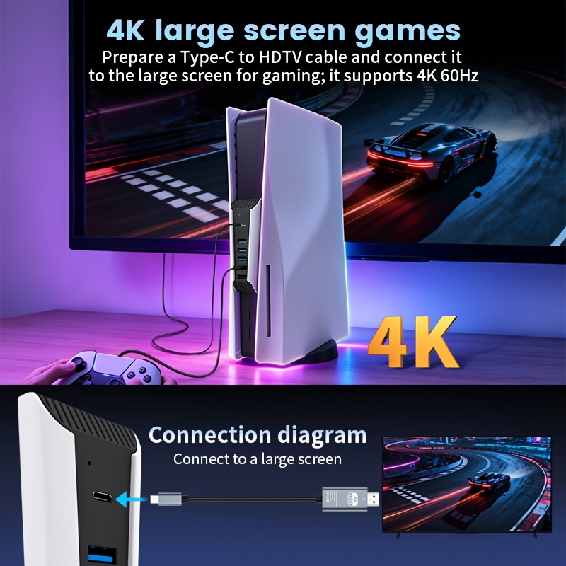 5 in 1 USB Hub for PS5 Console - Gaming Keyboard Splitter review and price