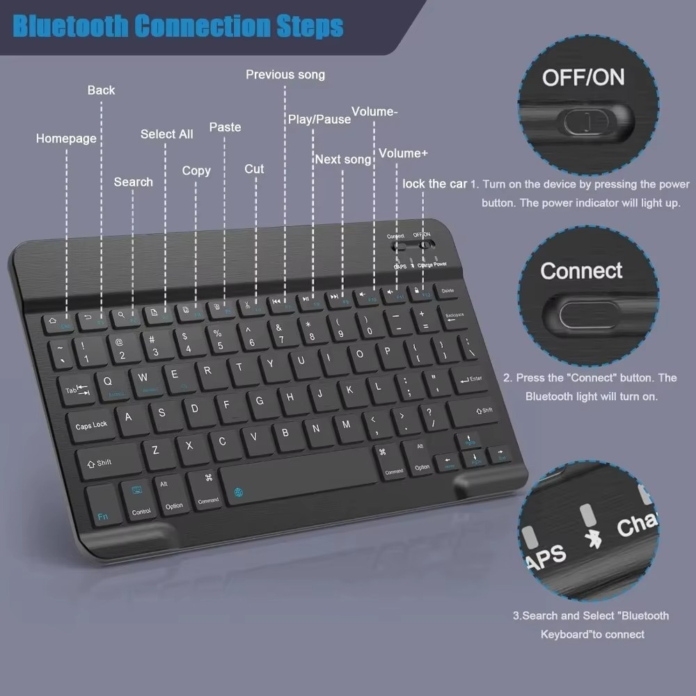 Bluetooth 5.0 Wireless Keyboar - Gaming Keyboard Bluetooth review and price