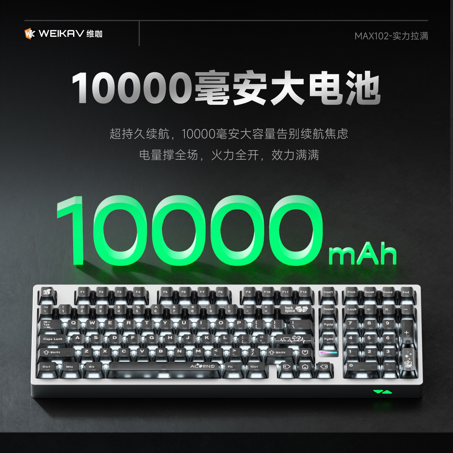 Weika Max102 Aluminum Case Wir - Gaming Keyboard Bluetooth review and price