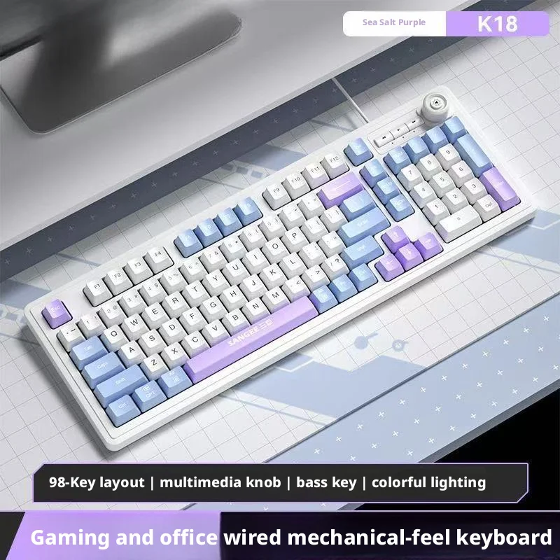 98Keys Wired Keyboard RGB Glow - Gaming Keyboard No Noise review and price