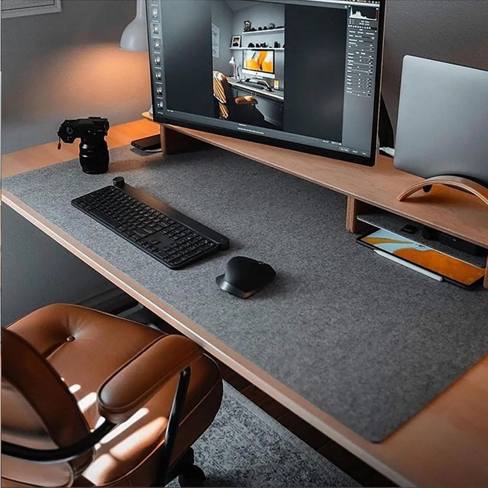Felt Desk Mat Computer Mat for - Gaming Keyboard And Mouse Pad review and price