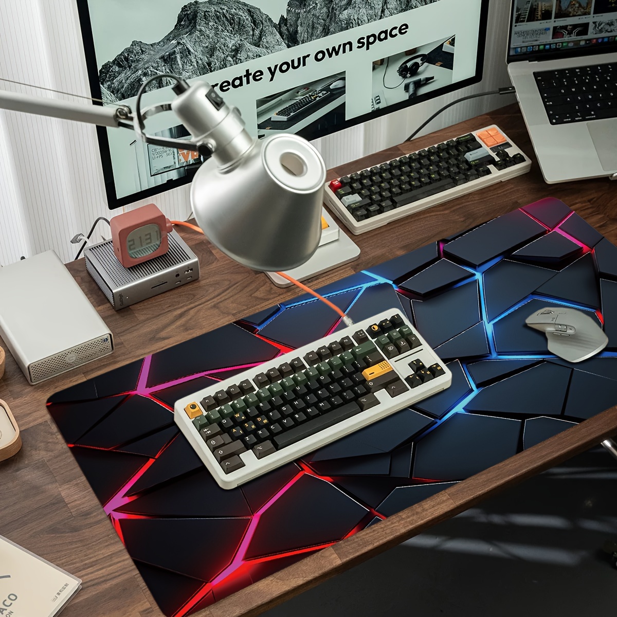 Large gaming Mouse Pads 90x40  - Gaming Keyboard Blue review and price