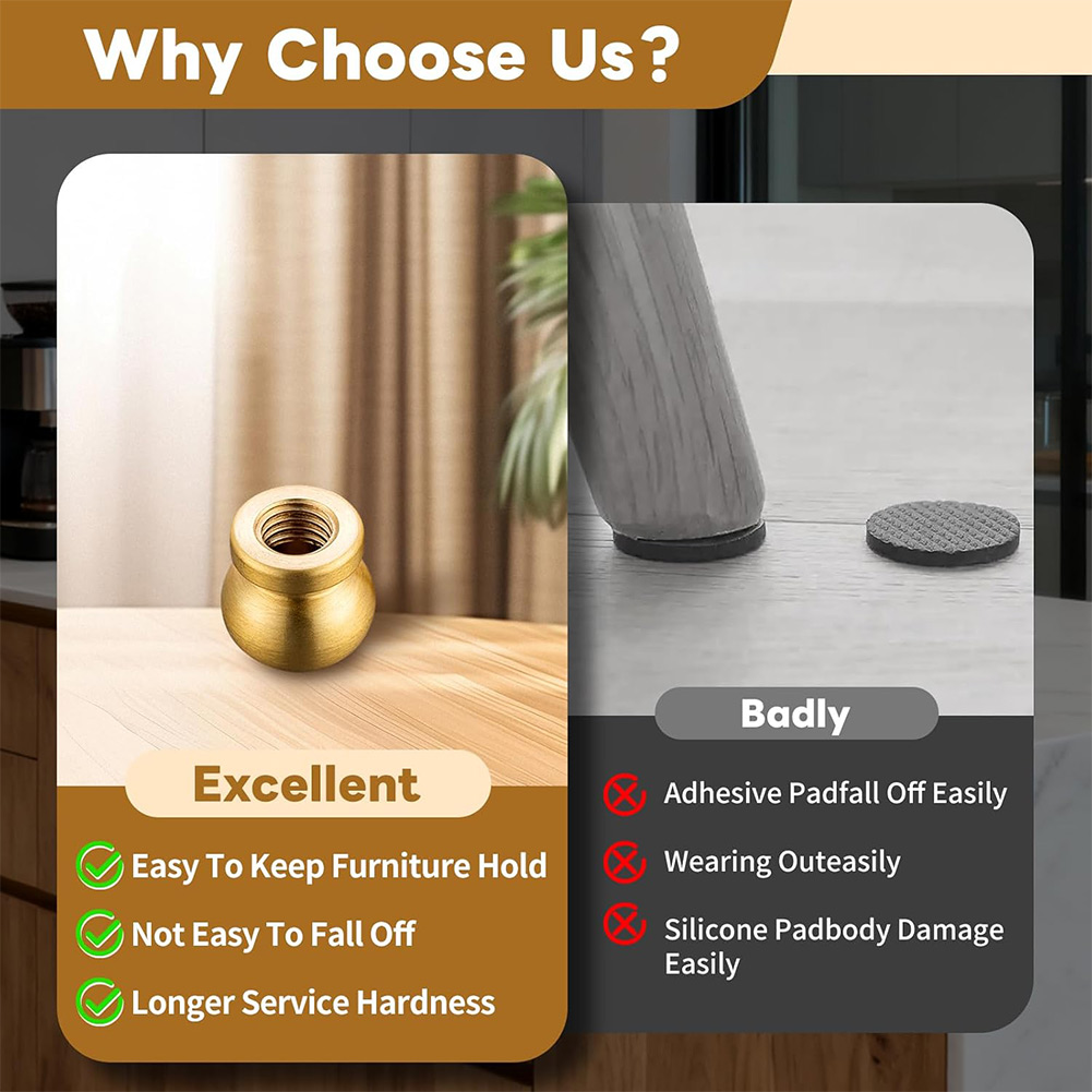4Pcs Brass Cutting Board Feet  - Stabilizer Screw In review and price