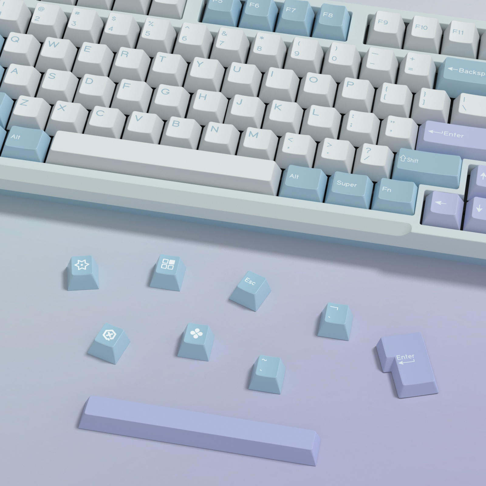 KBDiy GMK Illusion Keycap Cher - Gaming Keyboard No Number Pad review and price