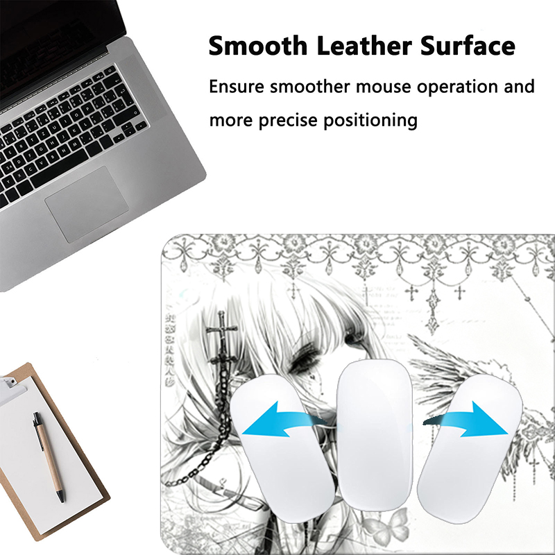 Leather Mousepad Black White A - Keyboard Gaming Black review and price