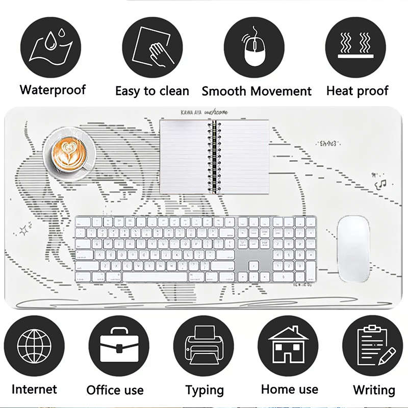 1Pcs Leather Mouse Pad Anime A - Gaming Keyboard And Mouse Pad review and price