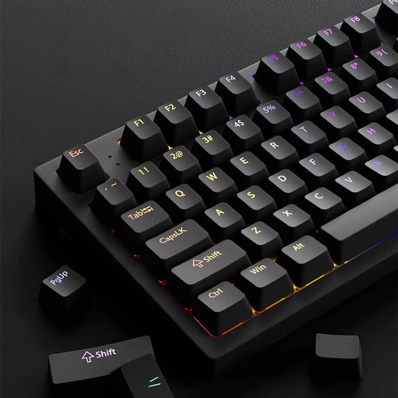 130+ Keys Black Custom Double  - Keyboard Gaming Black review and price